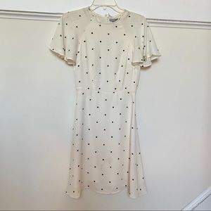 H&M White Dotted Dress